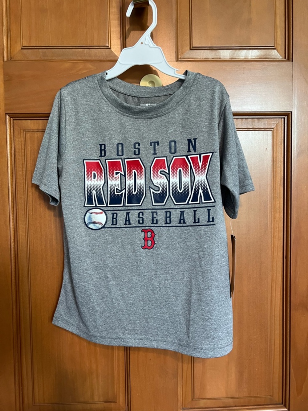 MLB Boys XS 4/5 Boston Red Sox Gray T Shirt